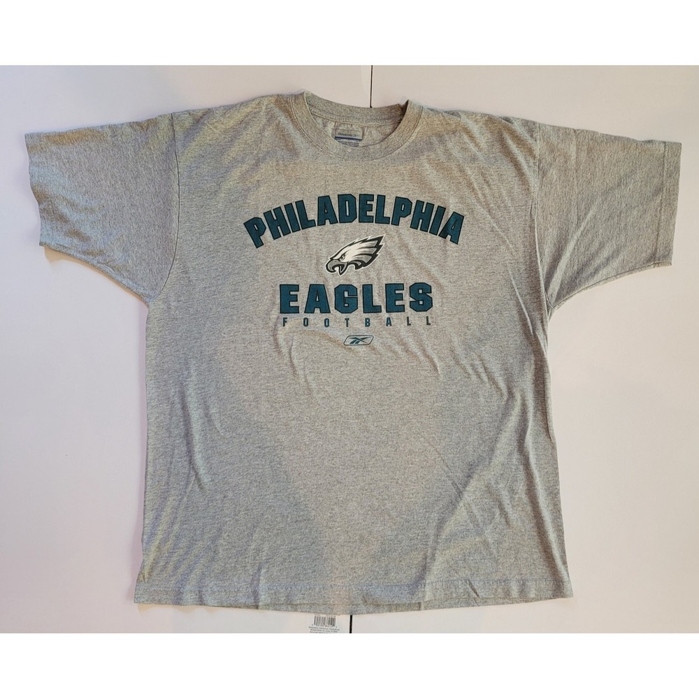 Vintage Philadelphia Eagles Reebok T Shirt Mens Size XL Gray NFL